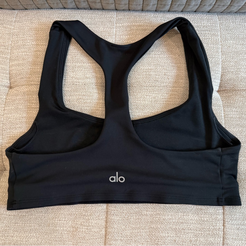 ALO Yoga Sleek Black Sports Bra